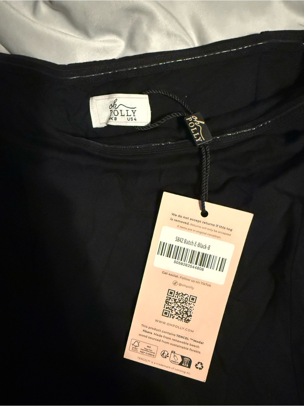 Oh Polly Strapless Black Mini Dress - Picture 4 of 4